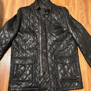 Lakeland Quilted Leather Jacket (Black, Size 44)